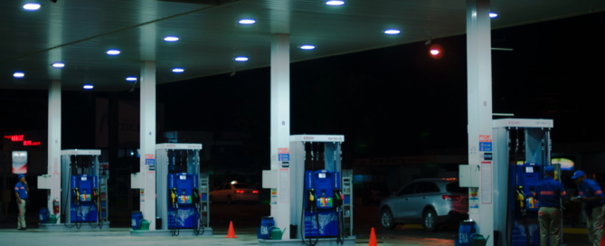 Gas Station at night