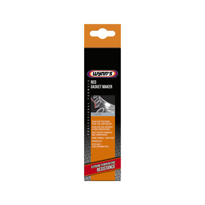 A box of red gasket maker